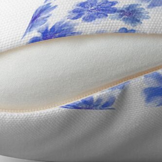 Thumbnail 2 of 3, Throw Pillow, Completely Cornflowers: Blue Floral Watercolour Pattern designed and sold by Clare Walker.
