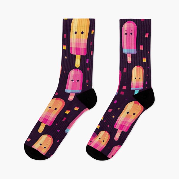 Item preview, Kawaii cute pixel popsicle pattern designed and sold by AeonAcademy.