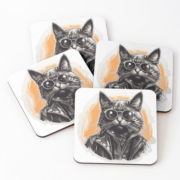 Item preview, Cool Cat in Sunglasses – Hand-Illustrated Design for Trendsetters designed and sold by sadsapiens.
