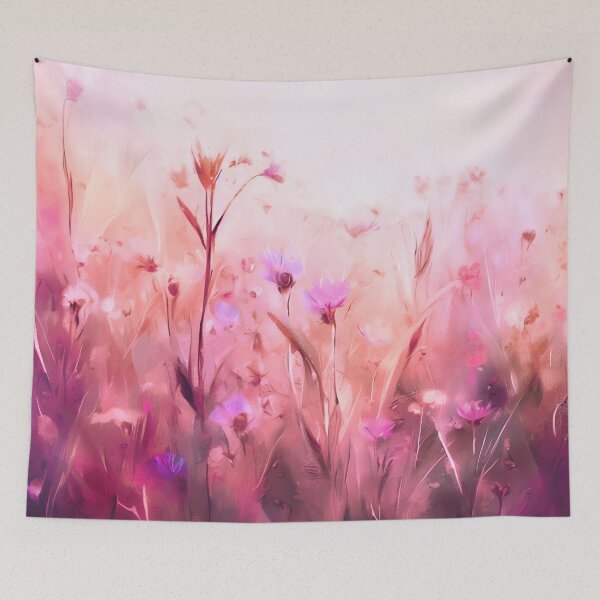 Item preview, The Patchwork Meadow - Pink designed and sold by ArtSea-Bubble.