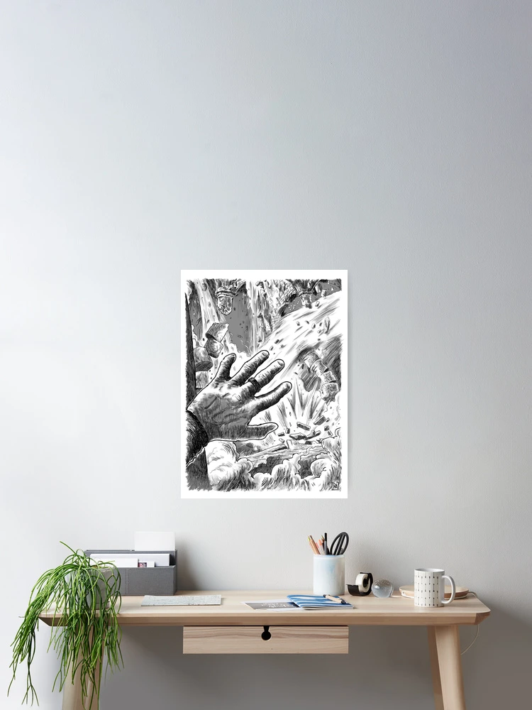 Thumbnail 2 of 3, Poster, temple falling down designed and sold by RackhamTheRoux.