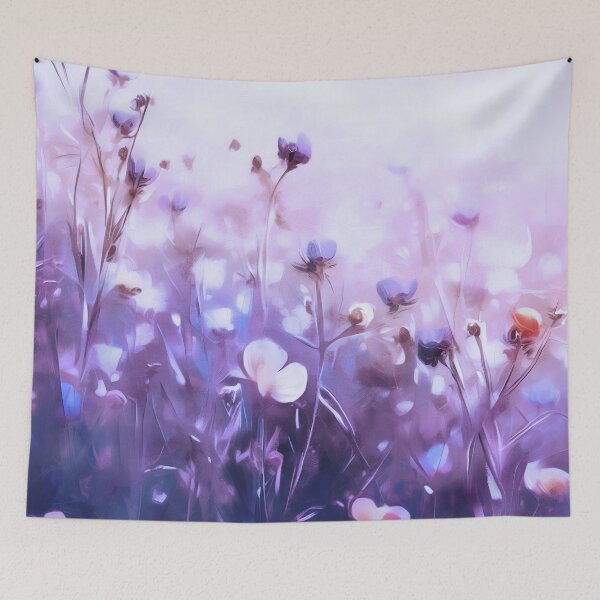 Item preview, The Patchwork Meadow - Indigo designed and sold by ArtSea-Bubble.
