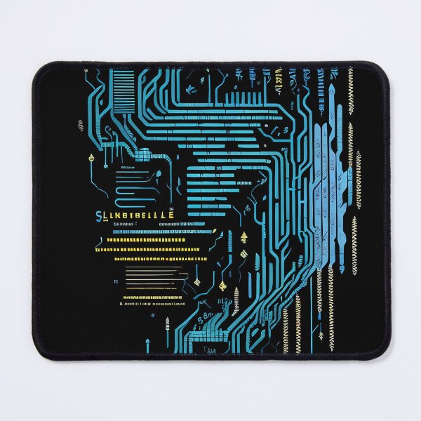 Item preview, Circuit board art neon cyberpunk designed and sold by TaevasDesign.