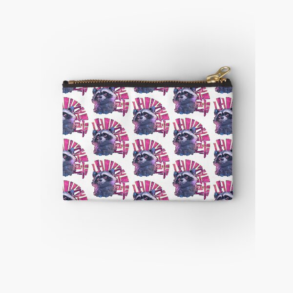 Item preview, Transfixed Pink-eyed Raccoon Korean Graffiti Design with Transparent Background by Zeesdesign on Redbubble designed and sold by ZEESDESIGN.