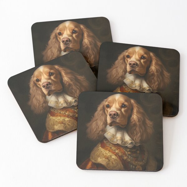 Item preview, Aristocratic Cocker Spaniel Portrait Art designed and sold by ConfettiSkyArt.