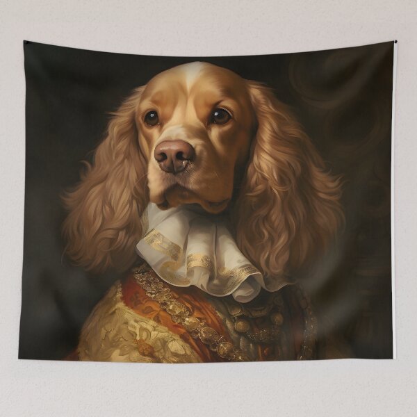Item preview, Aristocratic Cocker Spaniel Portrait Art designed and sold by ConfettiSkyArt.
