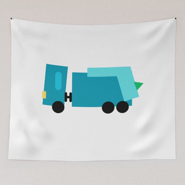 Item preview, bin lorry (garbage truck) blue theme v1 designed and sold by fishpressink.