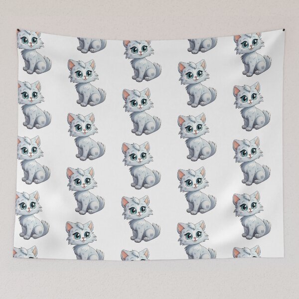 Item preview, Cute white cat - Cartoon Style designed and sold by Vansky-Art.
