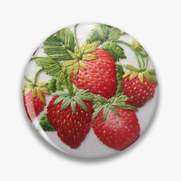 Artikelvorschau, Gestickte Erdbeeren entworfen und verkauft von Santonix.