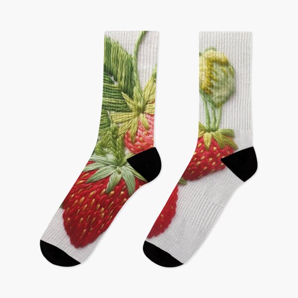 Item preview, Embroidered strawberries designed and sold by Santonix.