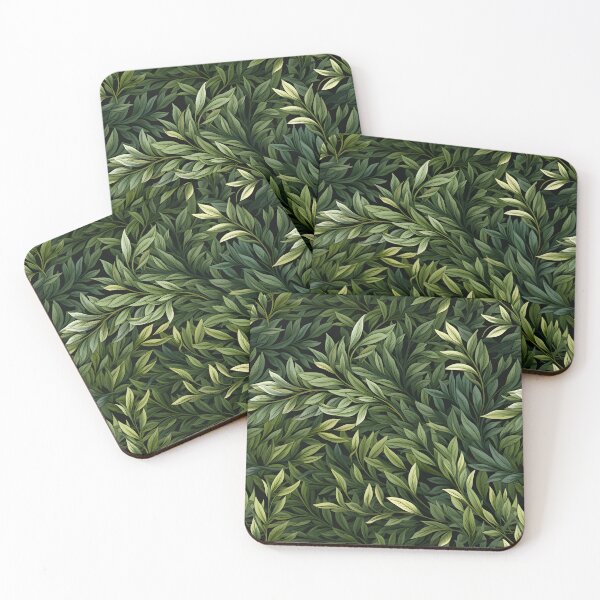Item preview, Green Leaves Pattern 22 designed and sold by DigitalPatternx.