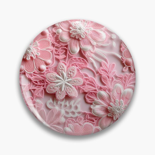 Artikelvorschau, Rosa Blumen-Wollgarn-Designmuster entworfen und verkauft von Trendy-Artistry.