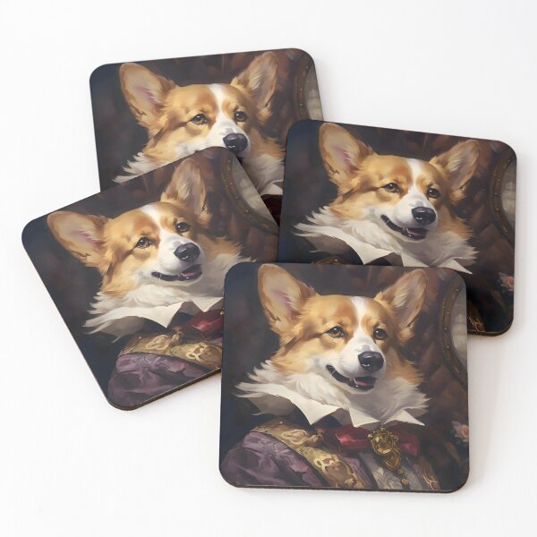 Item preview, Aristocratic Corgi Portrait Art designed and sold by ConfettiSkyArt.
