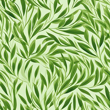 Artwork thumbnail, Green Leaves Pattern 24 by DigitalPatternx