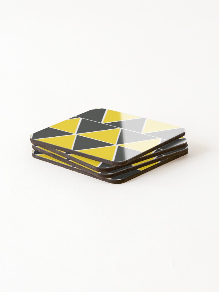 Thumbnail 4 of 5, Coasters (Set of 4), Triangular Geometric Pattern designed and sold by wa2022.