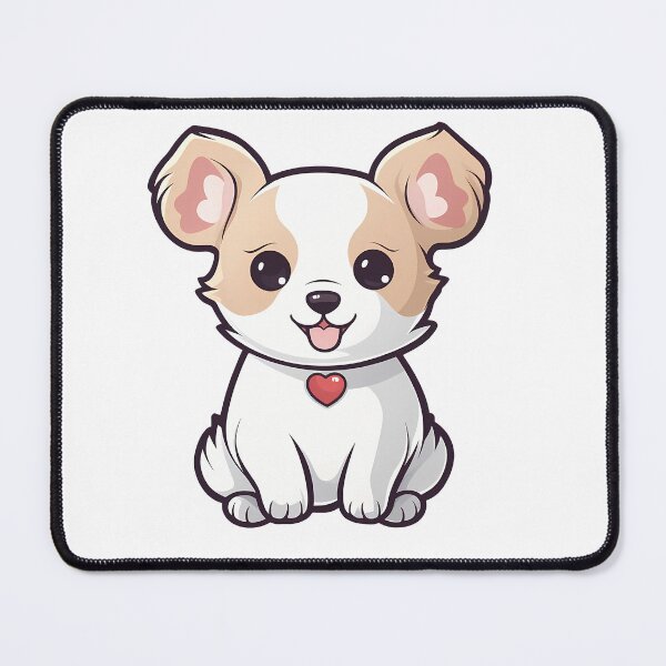 Item preview, Cute Dog with heart-shaped medallion designed and sold by Vansky-Art.