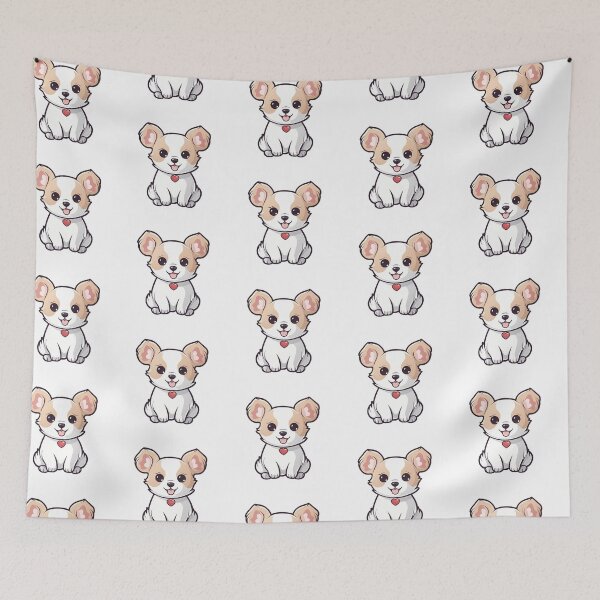 Item preview, Cute Dog with heart-shaped medallion designed and sold by Vansky-Art.