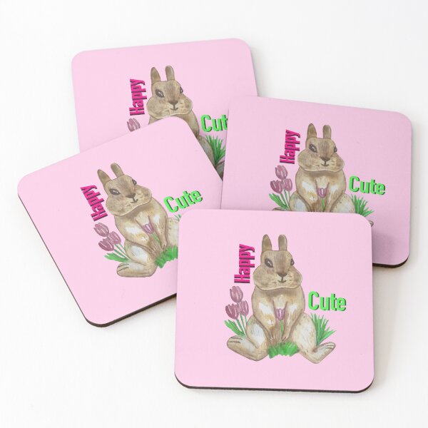 Item preview, Watercolor bunny with tulips designed and sold by altairaleon.