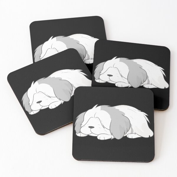 Item preview, Cute Bearded Collie Sleep White designed and sold by LudwikeArts.