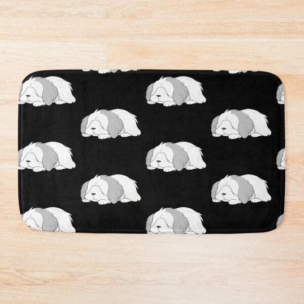 Item preview, Cute Bearded Collie Sleep White designed and sold by LudwikeArts.