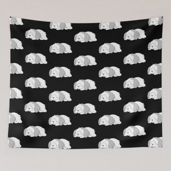Item preview, Cute Bearded Collie Sleep White designed and sold by LudwikeArts.