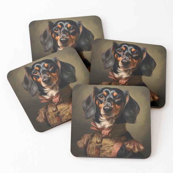 Item preview, Aristocratic Dachshund Portrait Art designed and sold by ConfettiSkyArt.
