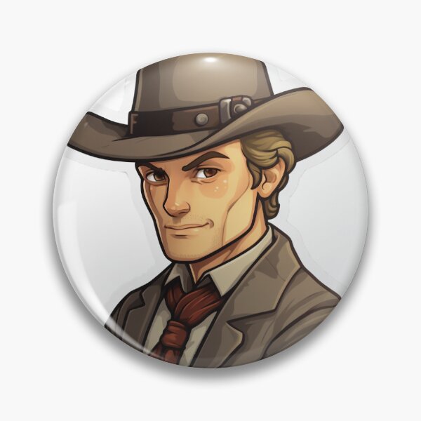 Item preview, Tough Cowboy in Hat Sticker designed and sold by BySpinny.