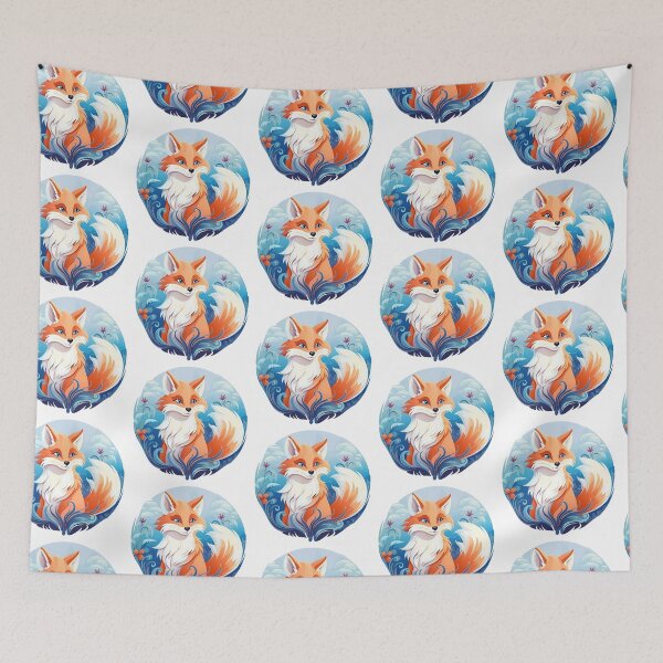 Item preview, Fox in a mystic forest - Cartoon Style designed and sold by Vansky-Art.