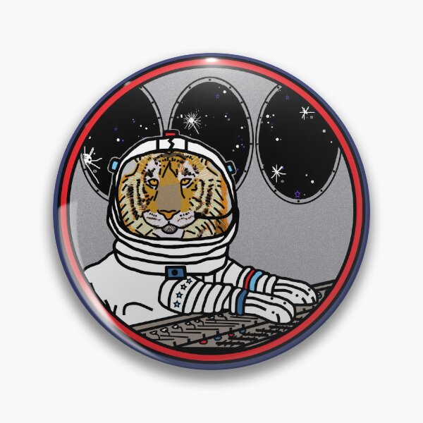 Item preview, Tigre espacial de ciencia ficción en nave espacial designed and sold by ellenhenry.