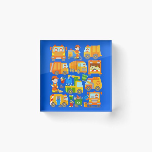 Item preview, Kids Garbage Trucks Trash Collection Vehicles Dustcarts designed and sold by samshirts.