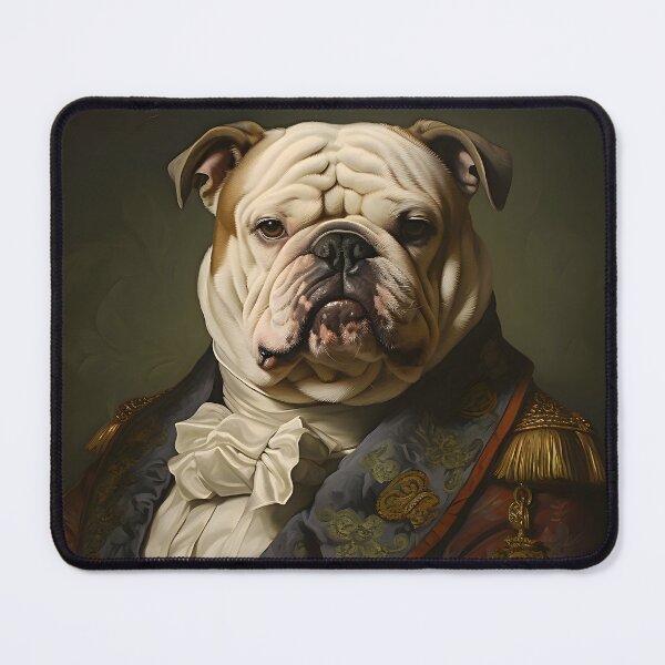 Item preview, Aristocratic English Bulldog Portrait Art designed and sold by ConfettiSkyArt.