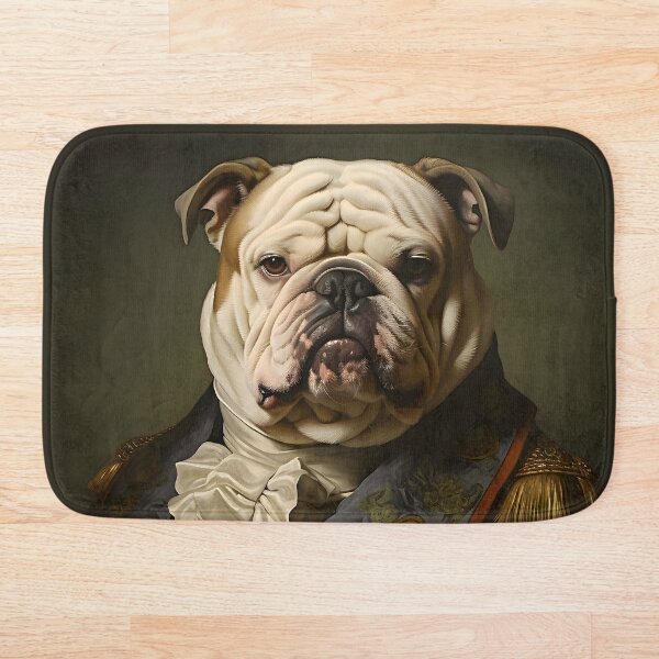 Item preview, Aristocratic English Bulldog Portrait Art designed and sold by ConfettiSkyArt.