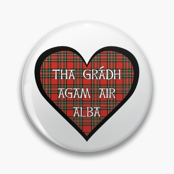 Item preview, Royal Stewart tartan heart "I love Scotland" in Gaelic "Tha Gràdh Agam ort" designed and sold by KyttsyKrafts.