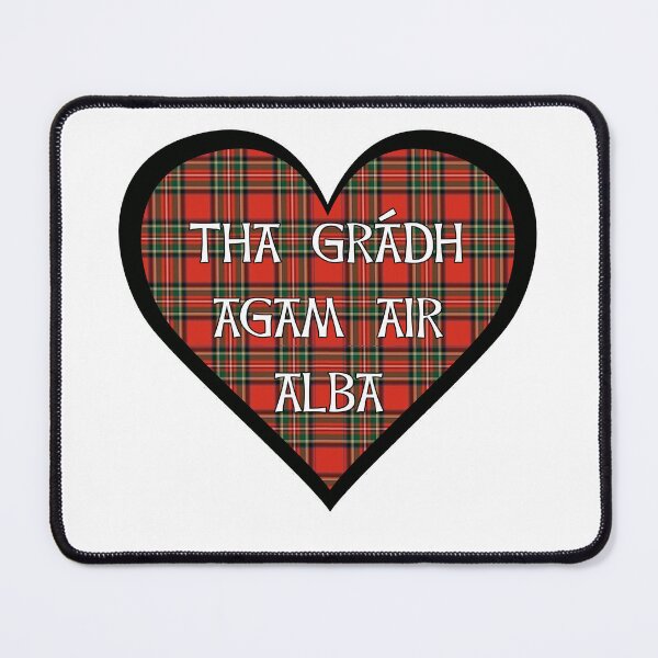 Item preview, Royal Stewart tartan heart "I love Scotland" in Gaelic "Tha Gràdh Agam ort" designed and sold by KyttsyKrafts.