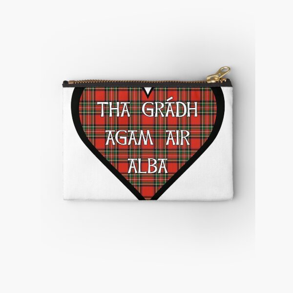 Item preview, Royal Stewart tartan heart "I love Scotland" in Gaelic "Tha Gràdh Agam ort" designed and sold by KyttsyKrafts.