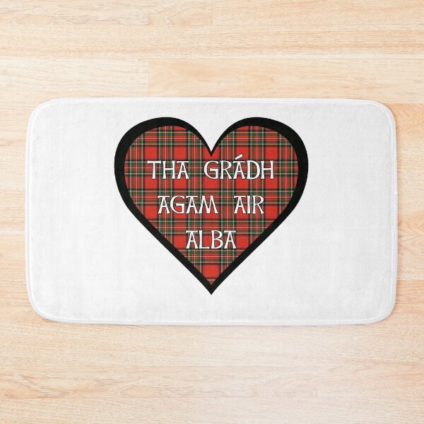 Item preview, Royal Stewart tartan heart "I love Scotland" in Gaelic "Tha Gràdh Agam ort" designed and sold by KyttsyKrafts.