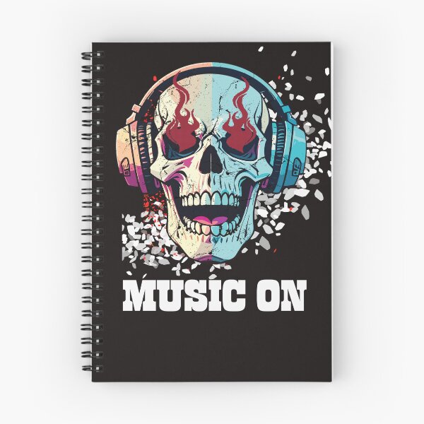 Item preview, carola skull music on classic black t shirt designed and sold by sangram9337.