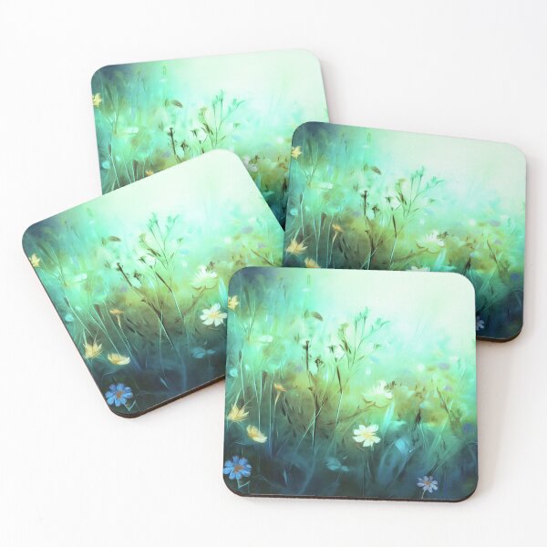 Item preview, The Patchwork Meadow - Turquoise designed and sold by ArtSea-Bubble.