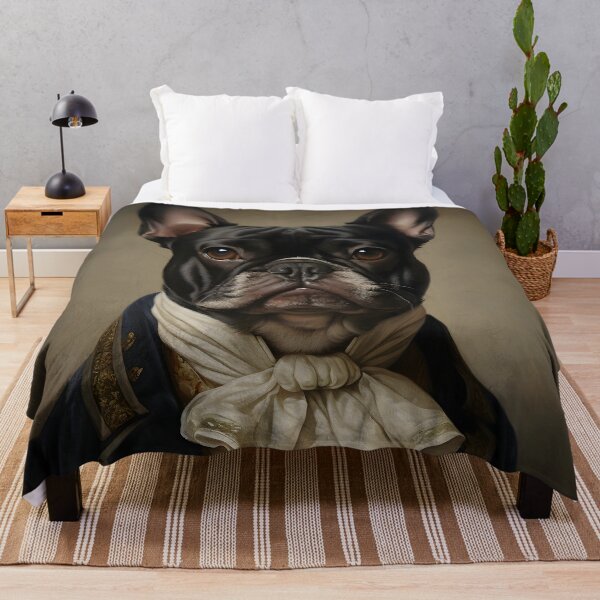 Item preview, Renaissance French Bull Dog Portrait Art designed and sold by ConfettiSkyArt.