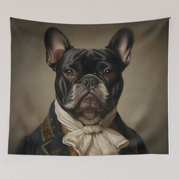 Item preview, Renaissance French Bull Dog Portrait Art designed and sold by ConfettiSkyArt.