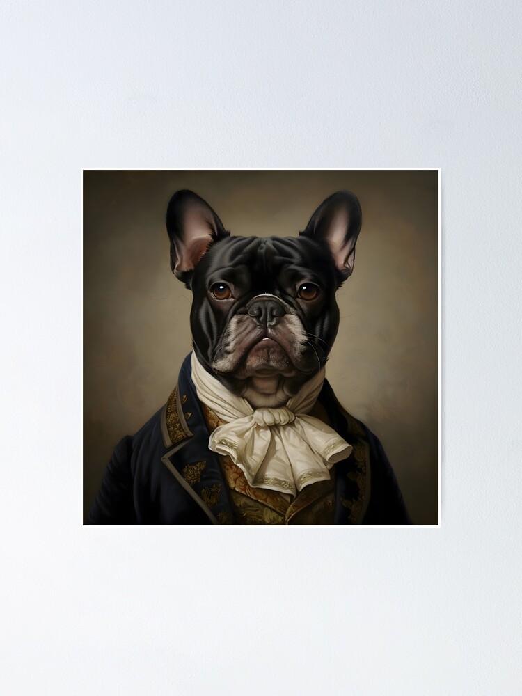 Renaissance French Bull Dog Portrait Art