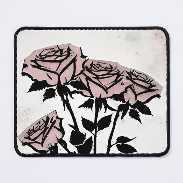 Item preview, Minimalist Symphony of Pink Roses in a Perfumed Vase designed and sold by Simple-Art-work.
