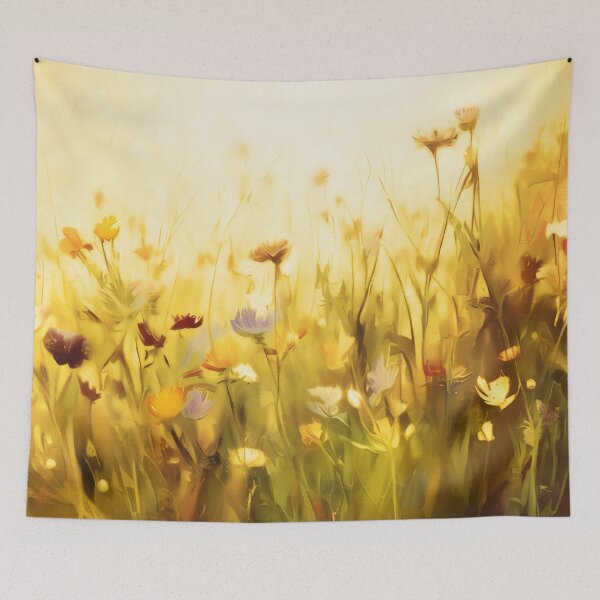 Item preview, The Patchwork Meadow - Yellow designed and sold by ArtSea-Bubble.