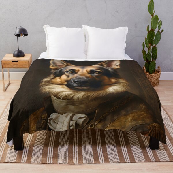 Item preview, Aristocratic German Shepherd Portrait Art designed and sold by ConfettiSkyArt.