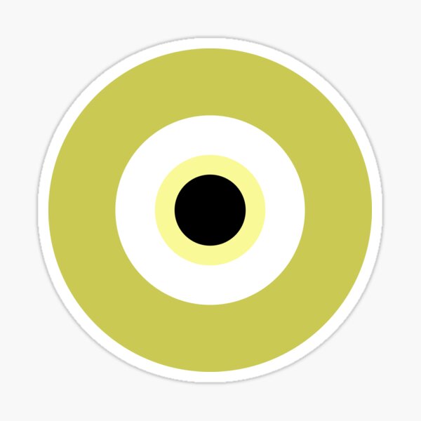 Yellow Colored Evil Eye, Eye of Nazar Sticker