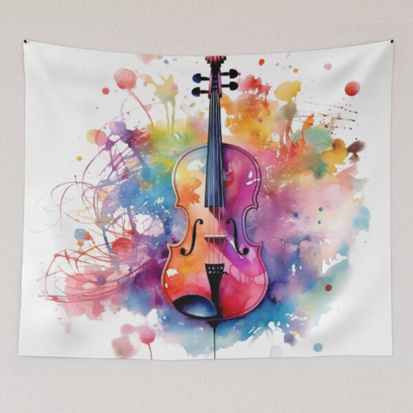 Item preview, Violin, musical theme digital print designed and sold by dcrc.
