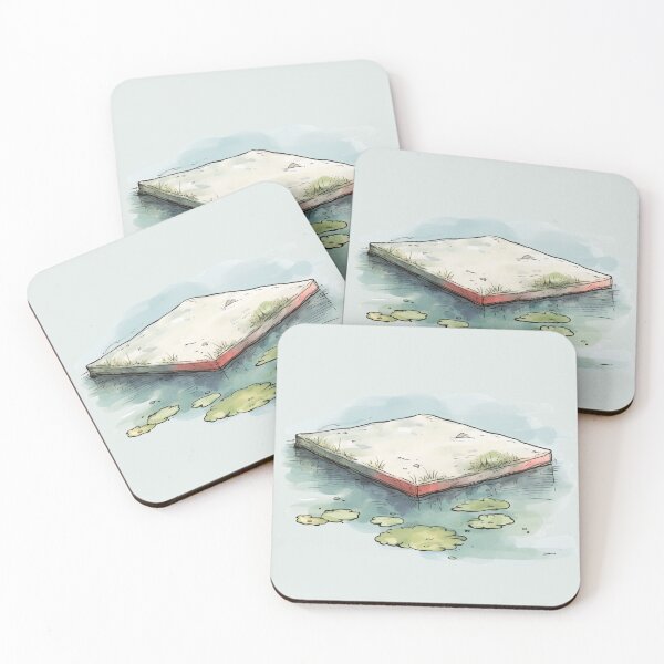Item preview, Children's book illustration of mattress in pond designed and sold by mustbemalik.