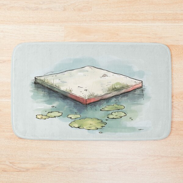 Item preview, Children's book illustration of mattress in pond designed and sold by mustbemalik.