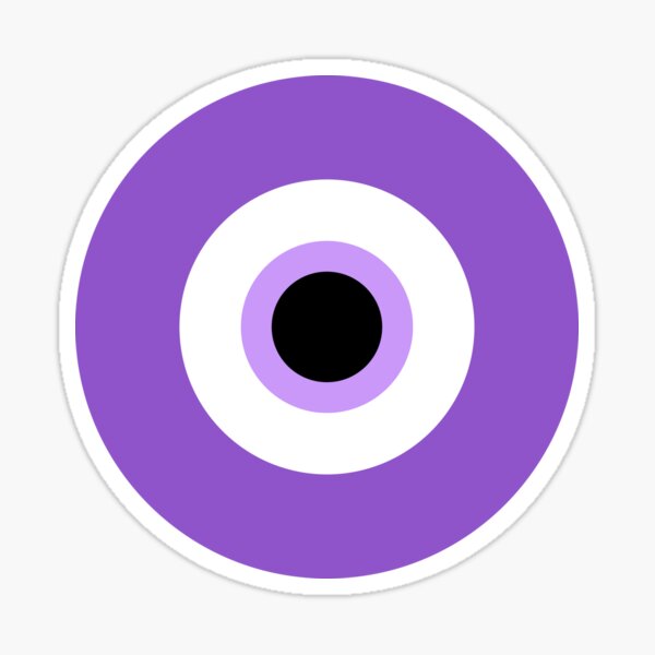 Violet Colored Evil Eye, Eye of Nazar Sticker