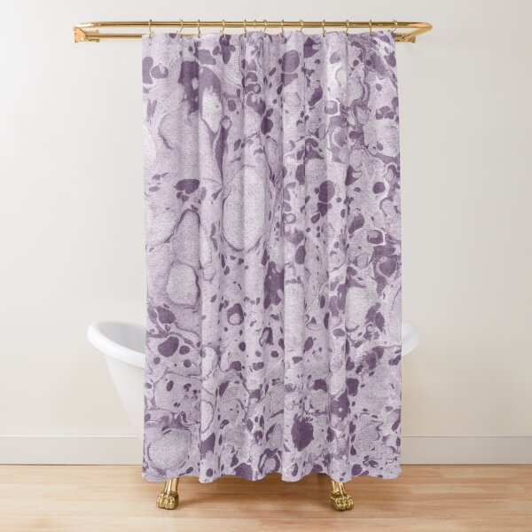 Purple Marble Shower Curtain